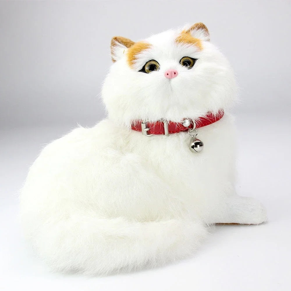 Soft Leather Cat Collar with Bell – Adjustable Kitten Accessory