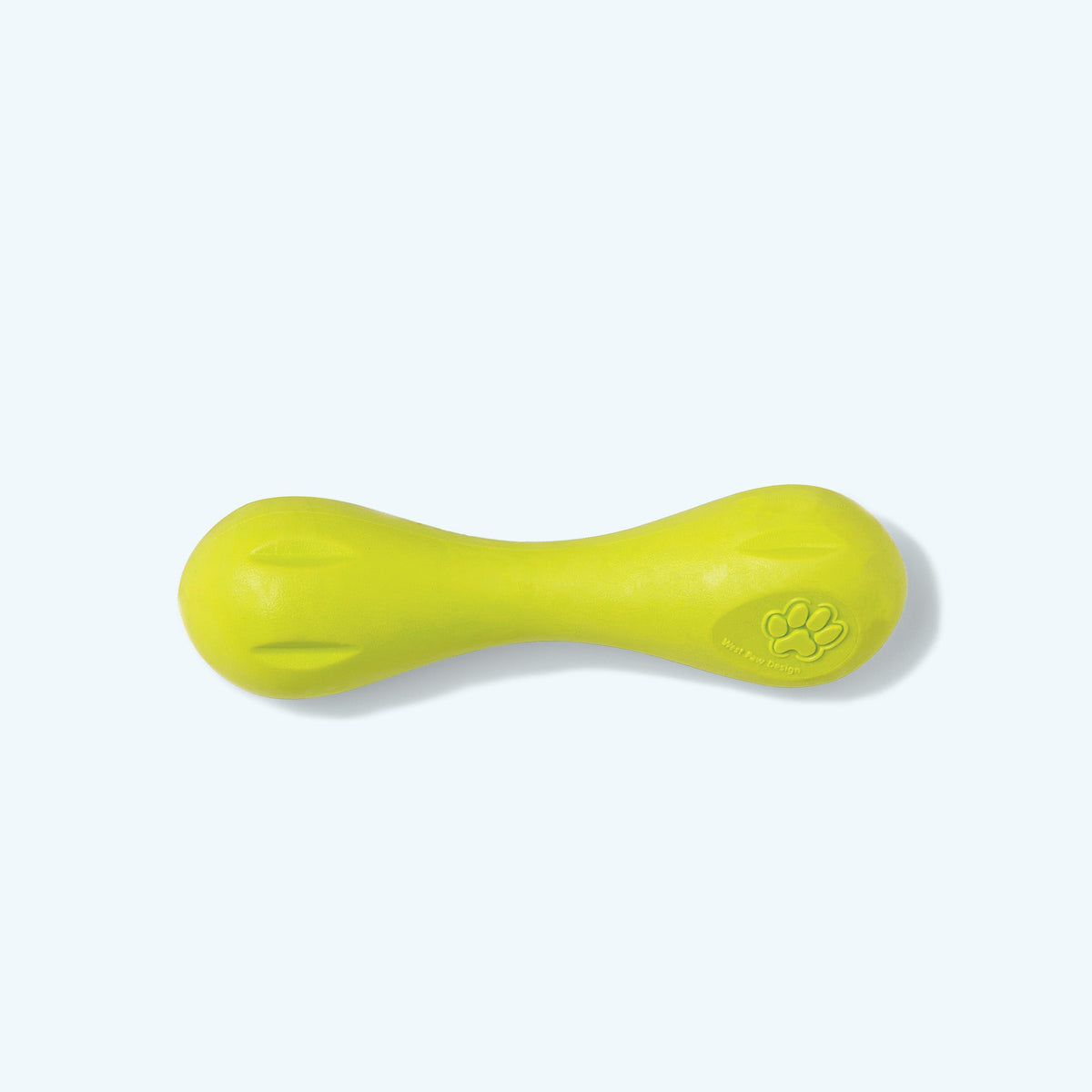 Yellow dog toy on a white background