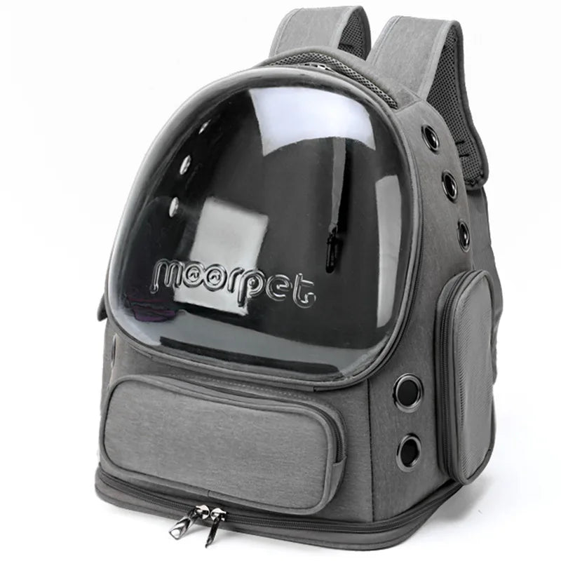 Transparent Folding Pet Carrier Backpack – Travel Bag for Cats & Dogs