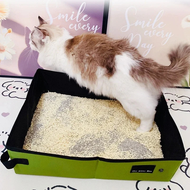 Portable Cat Litter Box – Foldable Outdoor Pet Toilet for Cats & Small Dogs