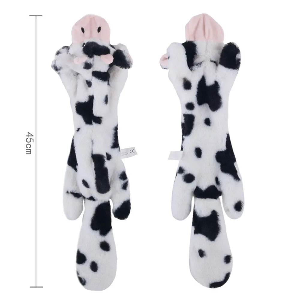 Funny Stuffingless Dog Toy with Squeaker – Durable Plush Chew