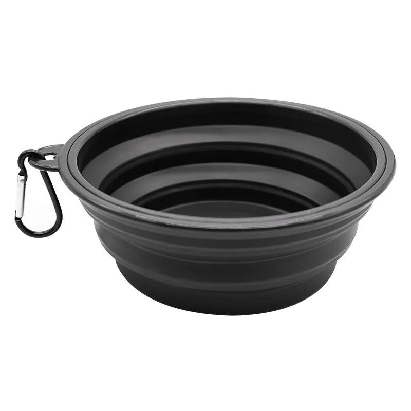 Folding Portable Silicone Dog Feeder Bowl – Travel Food & Water