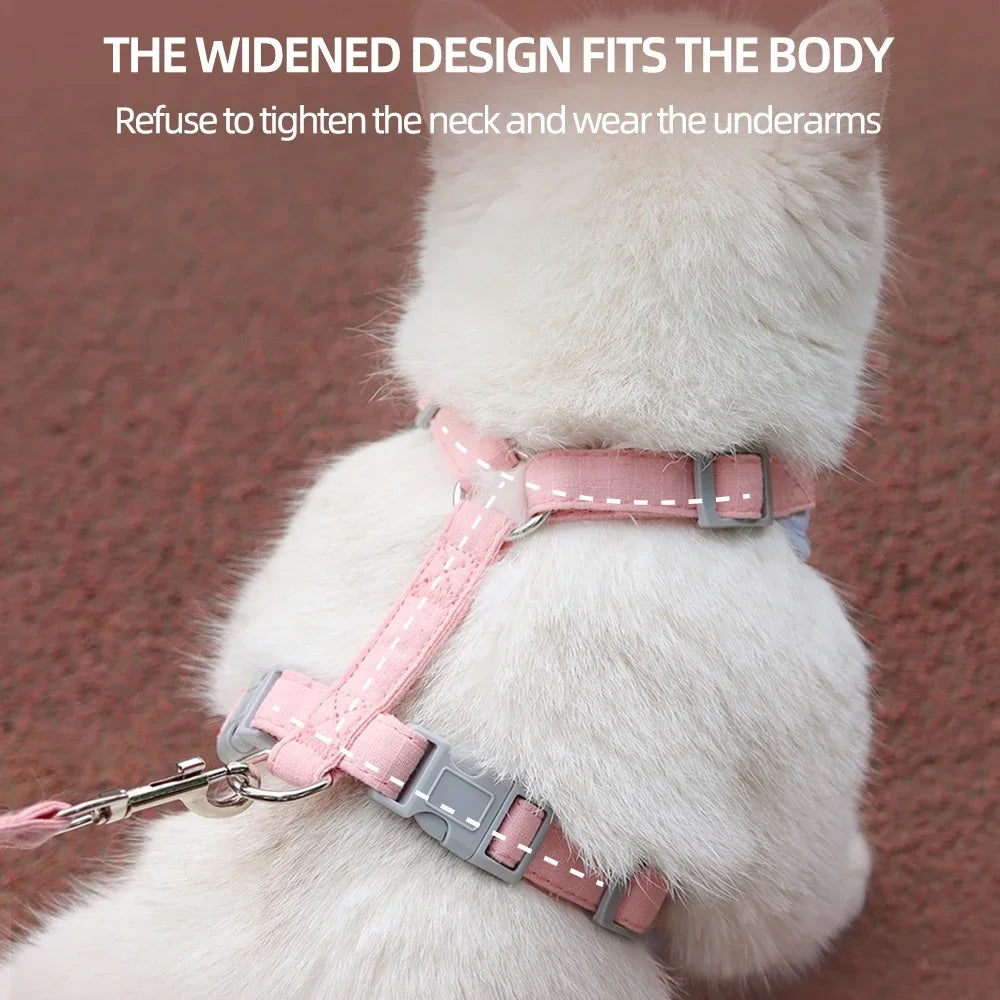 Pet Harness and Leash Set – Breathable & Durable for Small Dogs and Cats