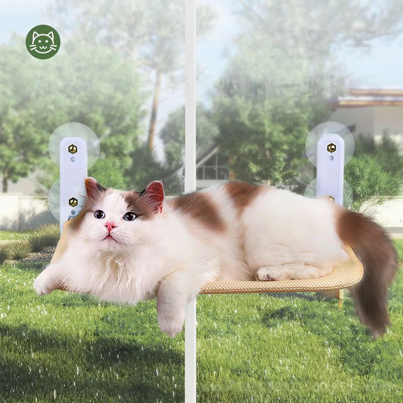 Cat Window Hammock Bed – Foldable, Breathable, Strong Suction Cups