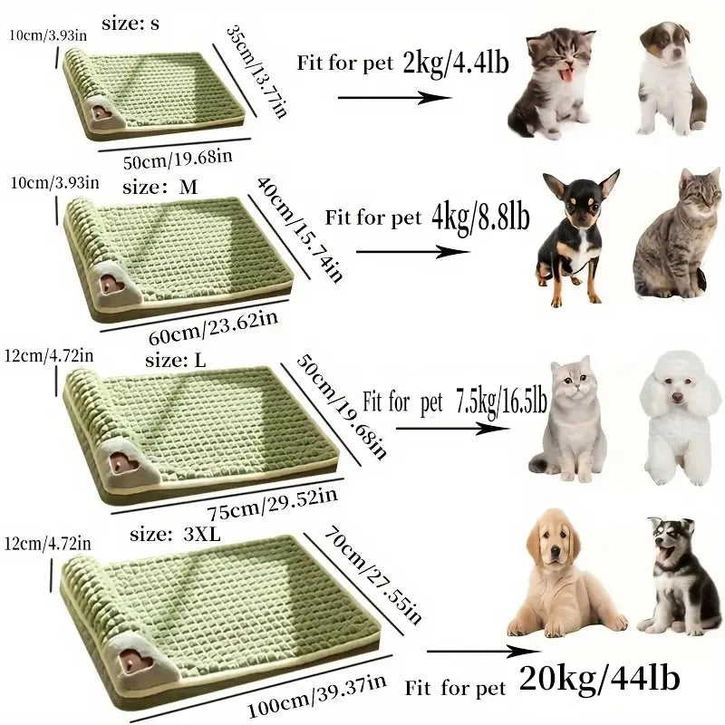 Warm Plush Dog Bed Mattress – Washable Kennel Mat for All Seasons