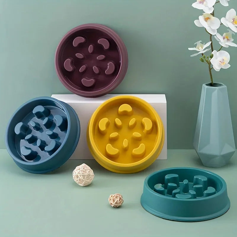 Non-Slip Slow Feeder Pet Bowl for Dogs & Cats – Healthy Eating