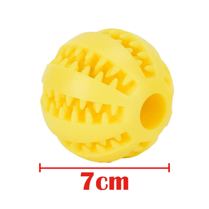 Dog Toy Ball Interactive Rubber Balls Puppy Chewing Toys Tooth Cleaning Cats Pets Food Treat Feeder Silicone Balls Pet Supplies