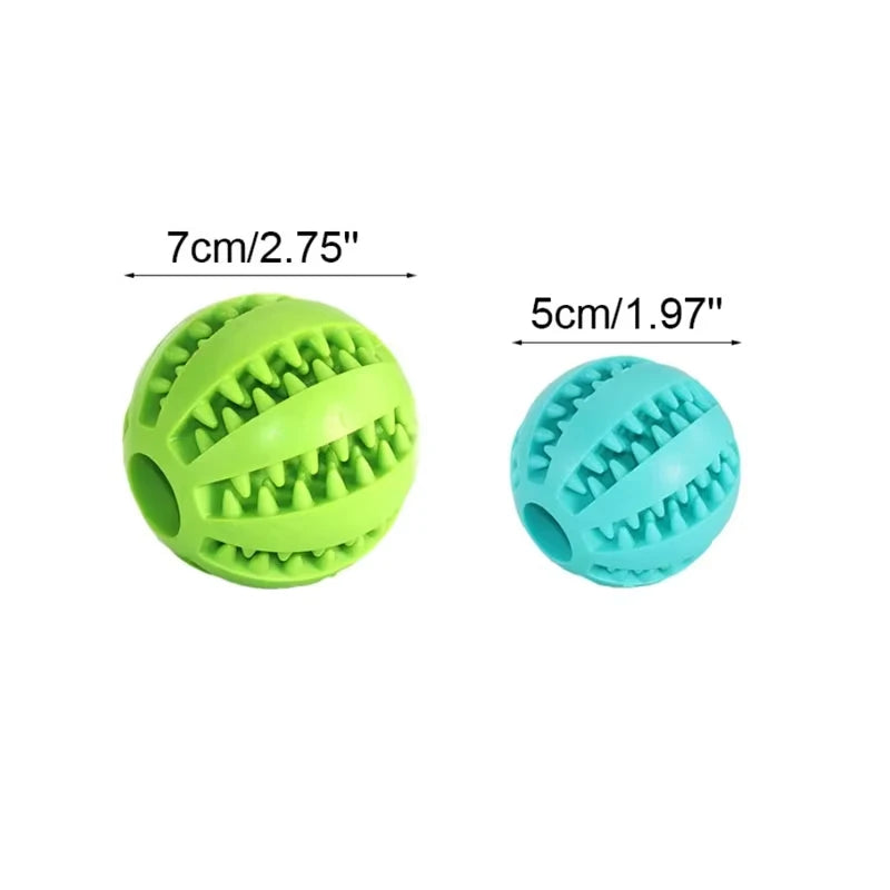 Dog Toy Ball Interactive Rubber Balls Puppy Chewing Toys Tooth Cleaning Cats Pets Food Treat Feeder Silicone Balls Pet Supplies