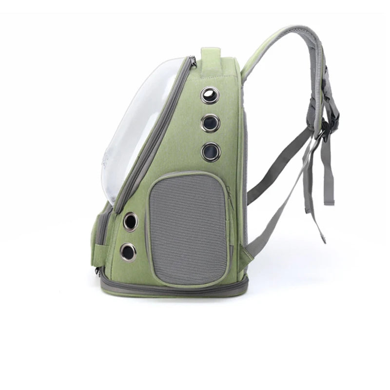 Transparent Folding Pet Carrier Backpack – Travel Bag for Cats & Dogs