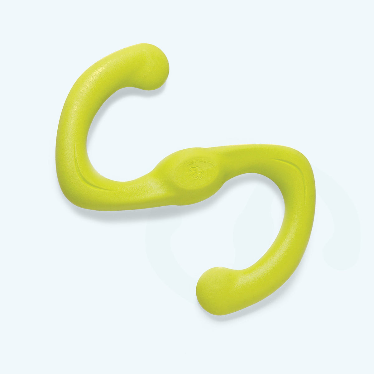 Yellow dog toy on a white background