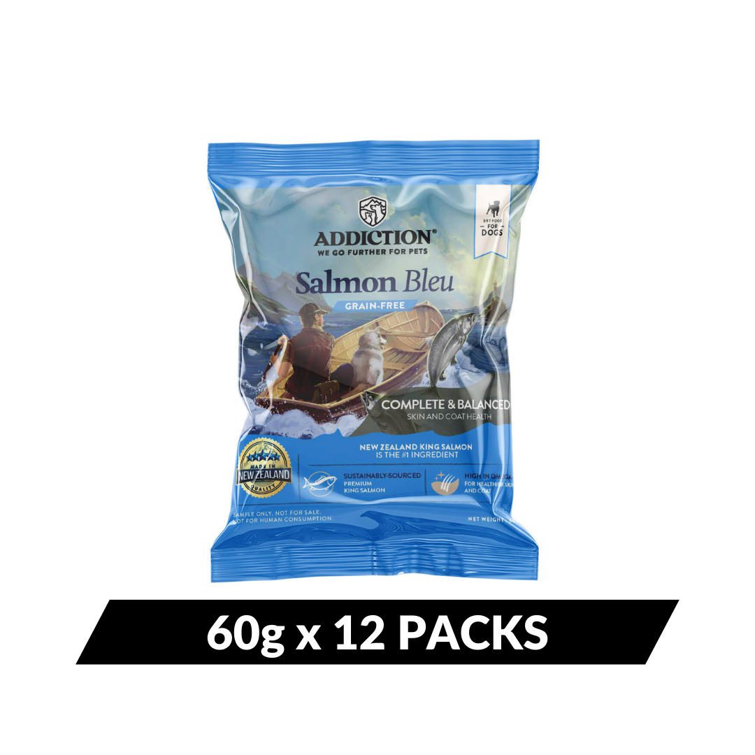 Salmon Bleu Dry Dog Food package — trial pack