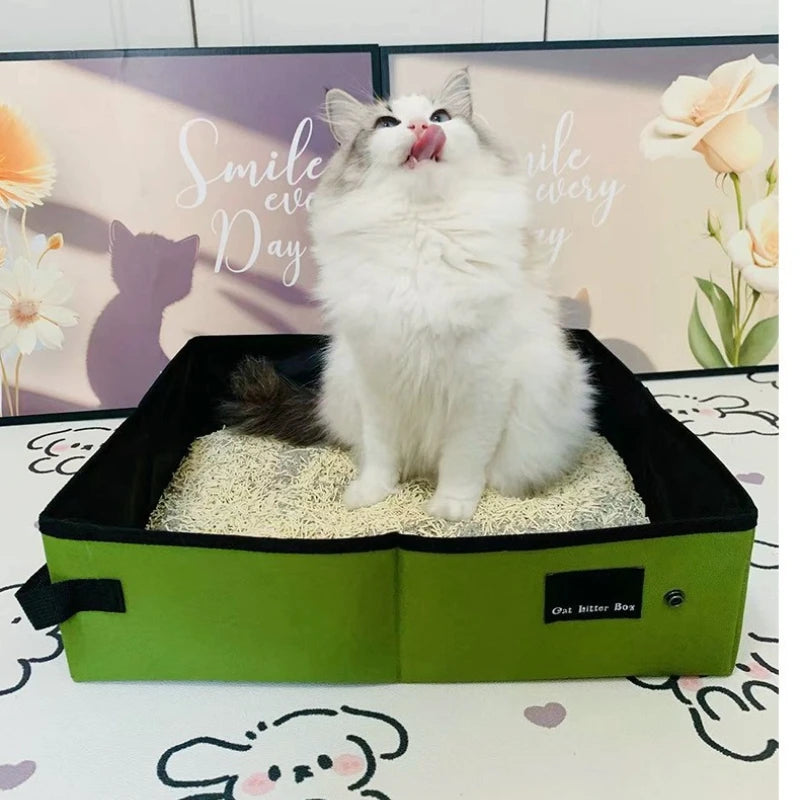 Portable Cat Litter Box – Foldable Outdoor Pet Toilet for Cats & Small Dogs