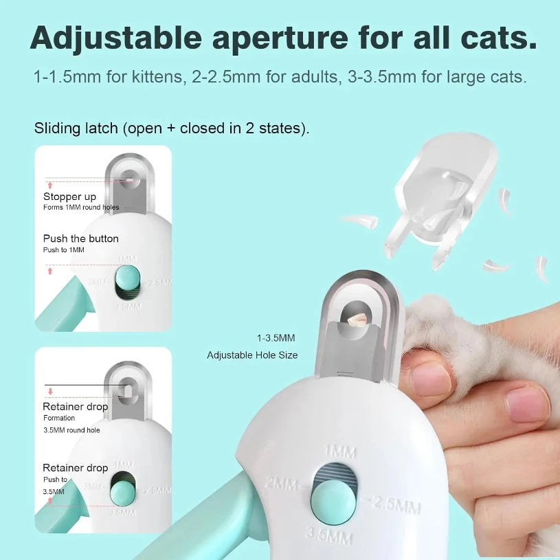 Professional Pet Nail Trimmer with Adjustable Hole – Cats & Dogs