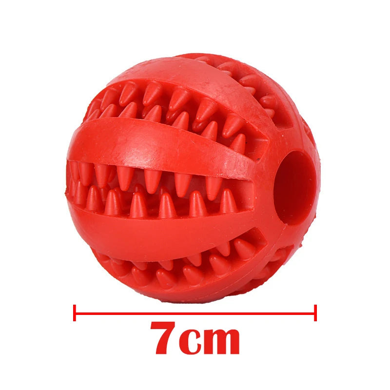 Dog Toy Ball Interactive Rubber Balls Puppy Chewing Toys Tooth Cleaning Cats Pets Food Treat Feeder Silicone Balls Pet Supplies