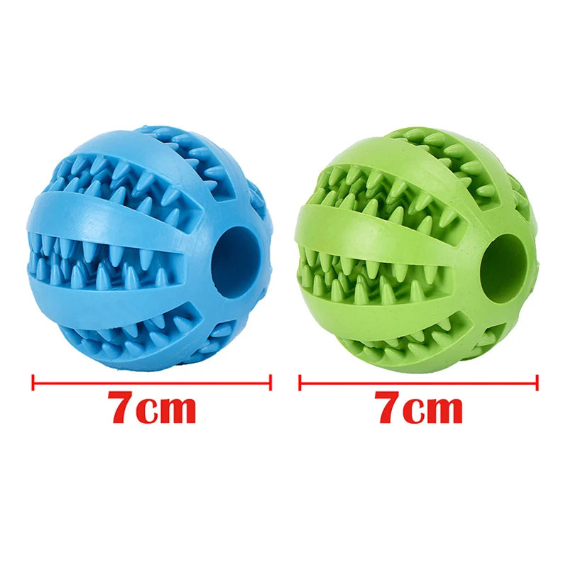Dog Toy Ball Interactive Rubber Balls Puppy Chewing Toys Tooth Cleaning Cats Pets Food Treat Feeder Silicone Balls Pet Supplies