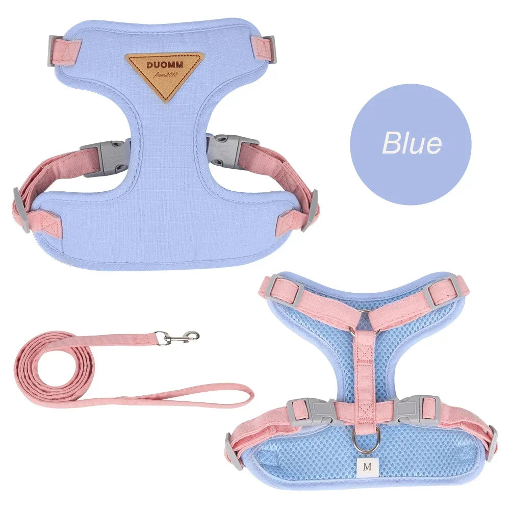 Pet Harness and Leash Set – Breathable & Durable for Small Dogs and Cats