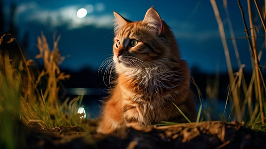A close-up portrait of a calm cat