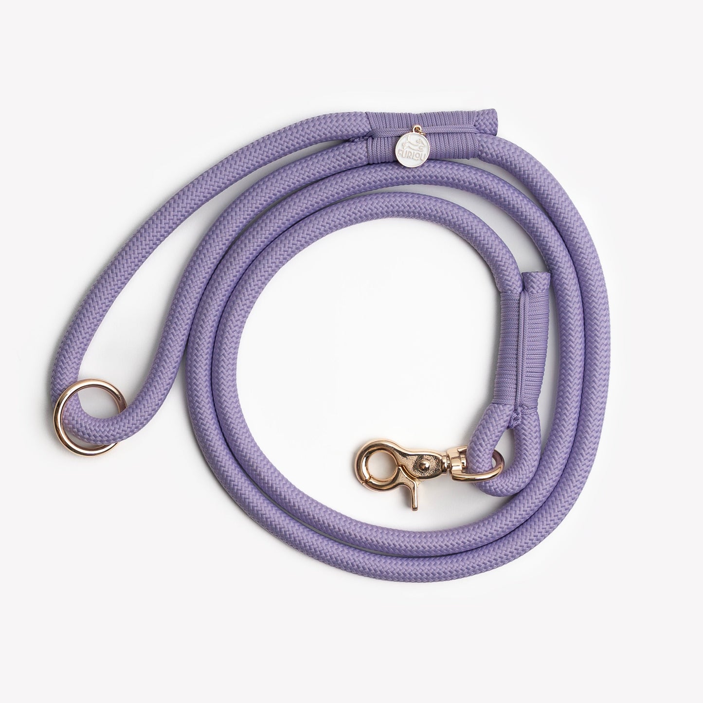 FURLOU Lavender Braided Rope Leash - strong & stylish dog leash