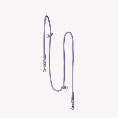 FURLOU Lavender Hands-Free Braided Leash - adjustable waist & shoulder leash