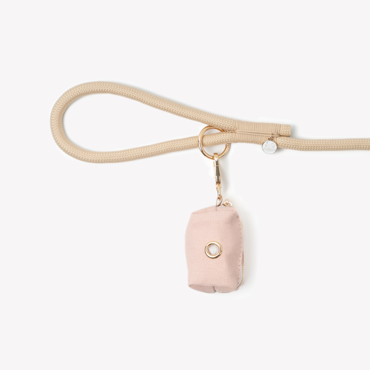 FURLOU Baby Pink Poop Bag Holder - clips straight to your leash
