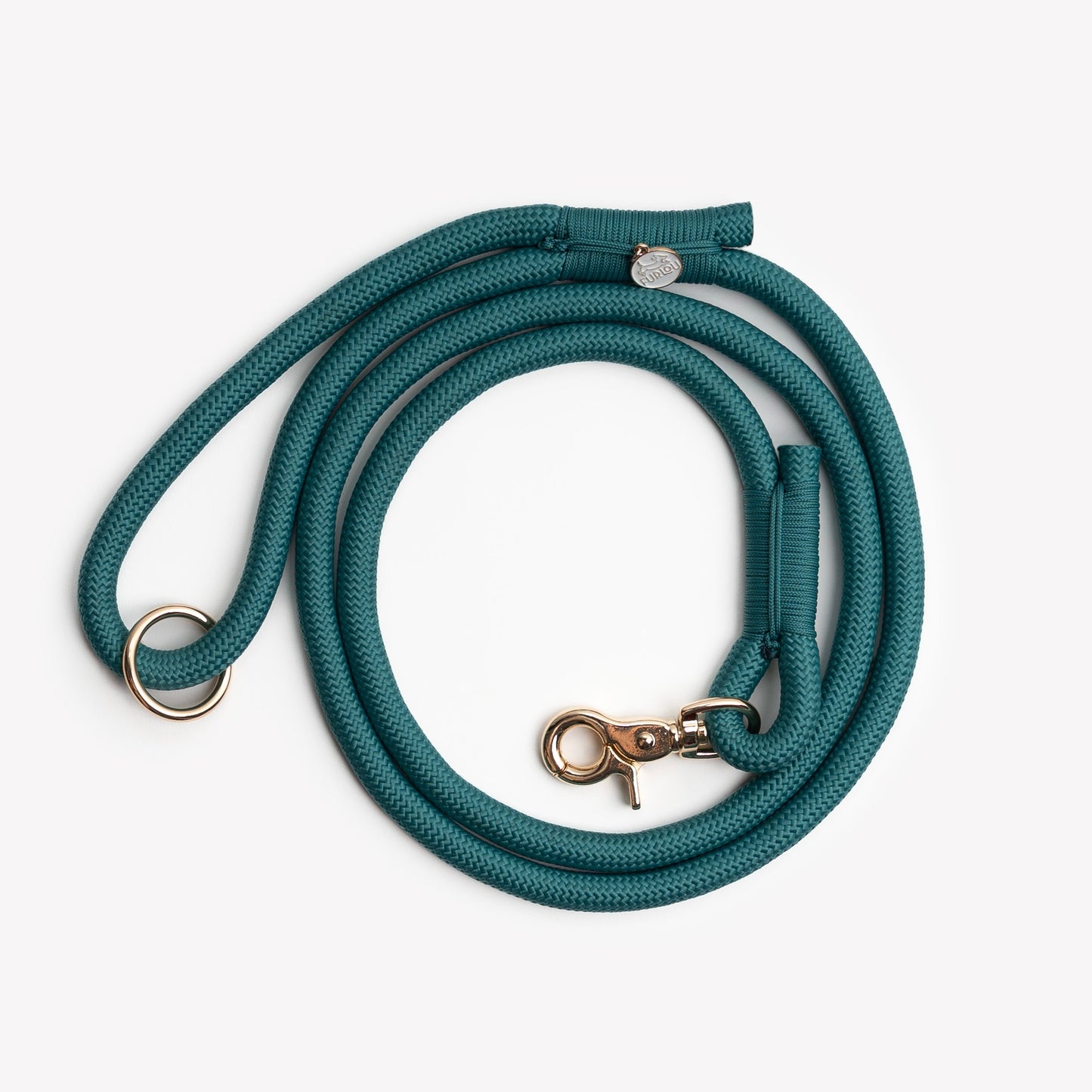 FURLOU Blue Braided Rope Leash - strong & stylish dog leash
