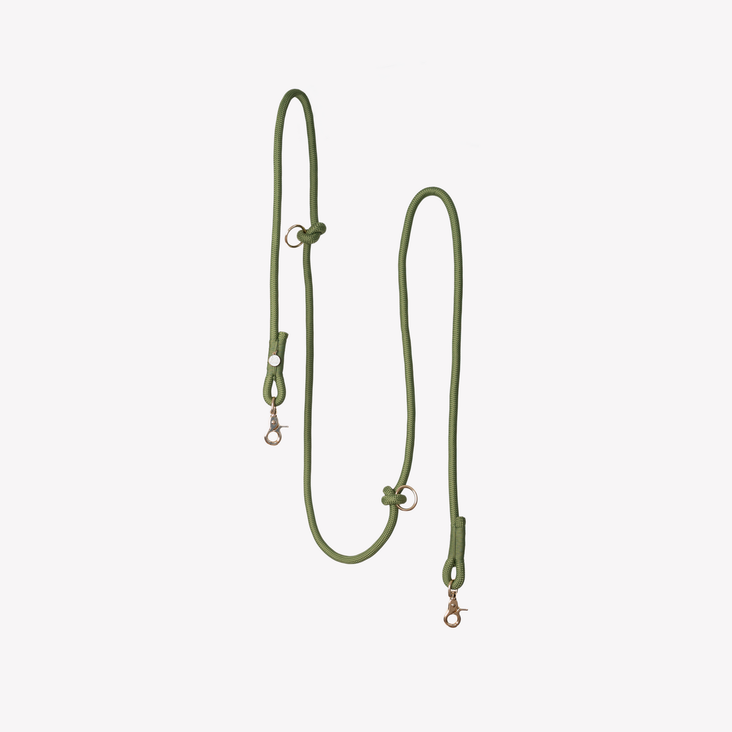 FURLOU Green Hands-Free Braided Leash - adjustable waist & shoulder leash