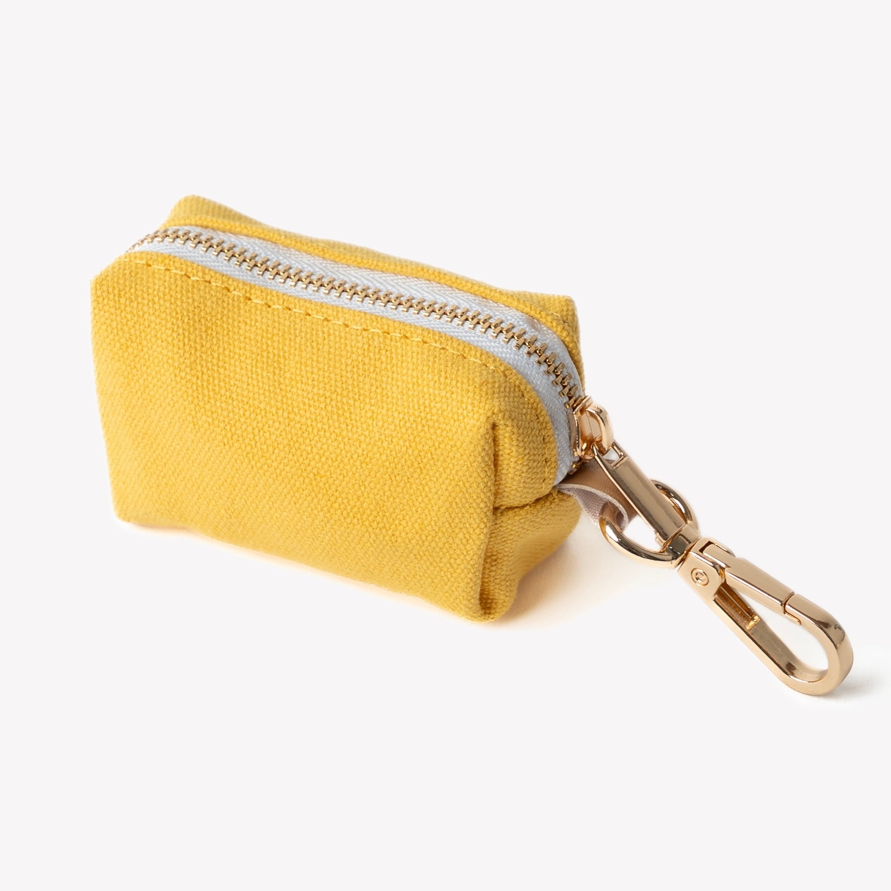 FURLOU Yellow Poop Bag Holder worn by a dog, view 2