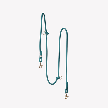 FURLOU Blue Hands-Free Braided Leash - adjustable waist & shoulder leash