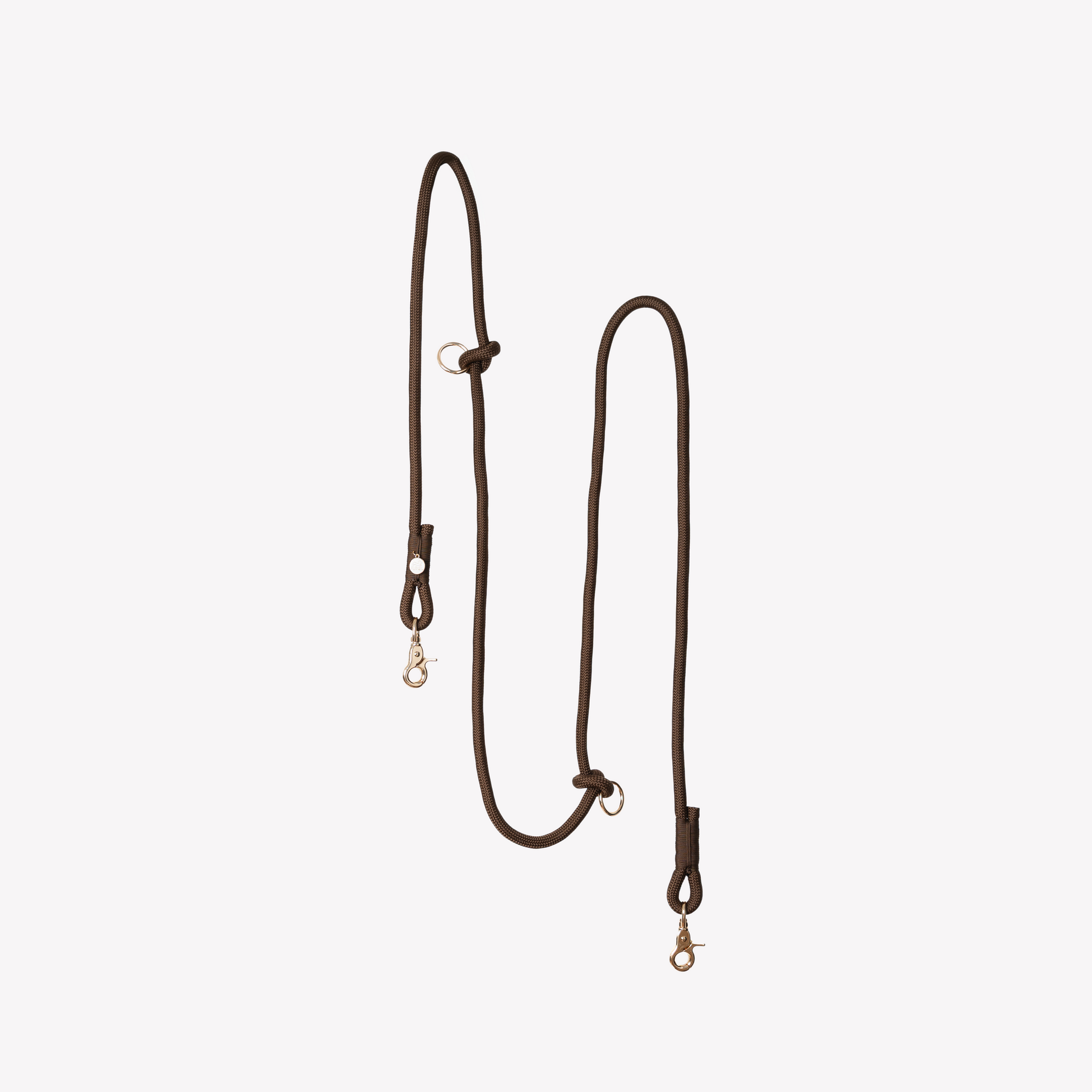FURLOU Brown Hands-Free Braided Leash - adjustable waist & shoulder leash