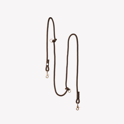 FURLOU Brown Hands-Free Braided Leash - adjustable waist & shoulder leash