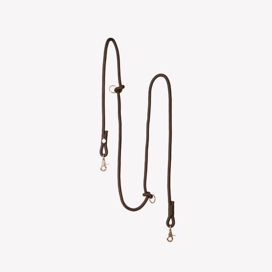 FURLOU Brown Hands-Free Braided Leash - adjustable waist & shoulder leash