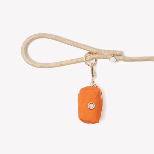 FURLOU Terracotta Poop Bag Holder - clips straight to your leash