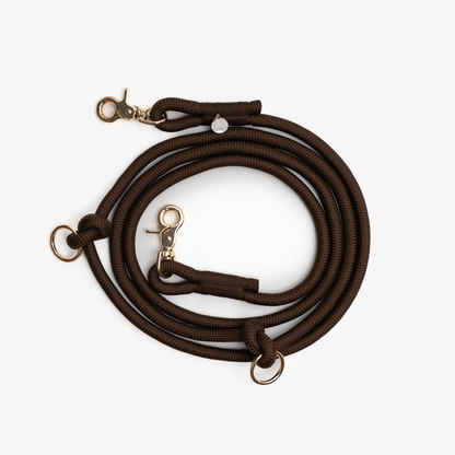 FURLOU Brown Hands-Free Braided Leash worn by a dog, view 2
