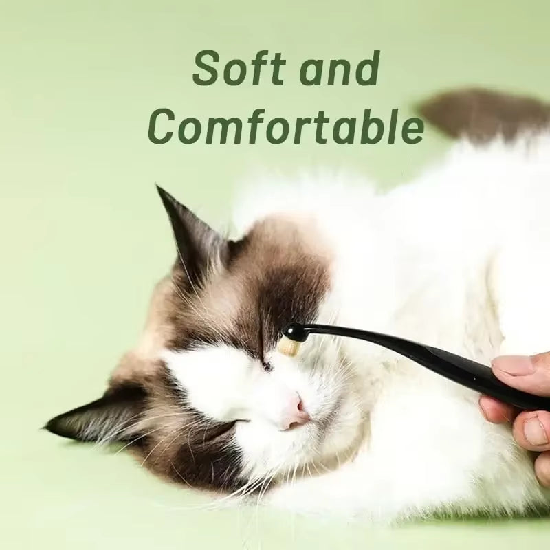 Dog & Cat Tear Stain Remover Brush – Soft Bristle Eye Cleaner