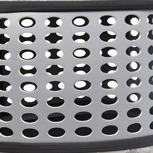 Perforated metal surface with circular holes