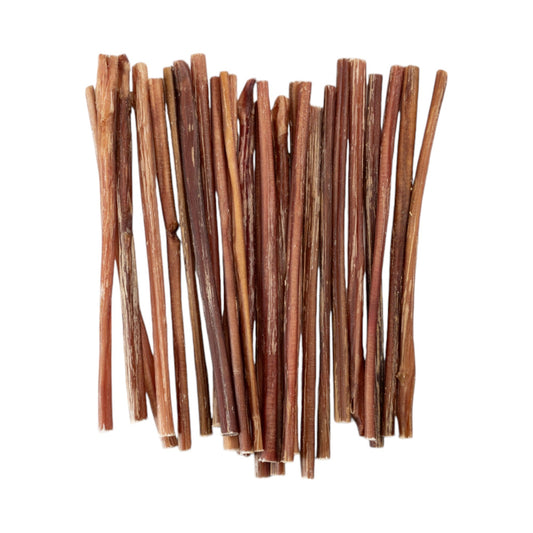 12 inch thin beef bully sticks for dogs, 25 count bulk case of single ingredient bull pizzle