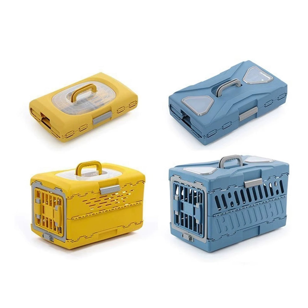 Collapsible Pet Carrier Crate – Foldable Cat & Puppy Travel Cage