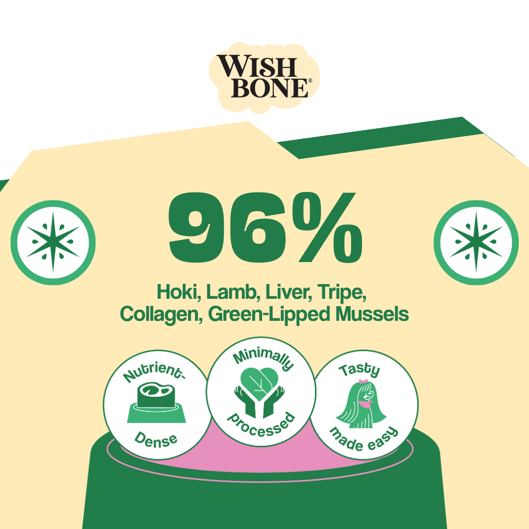 Wish Bone product packaging with nutritional information on a beige background