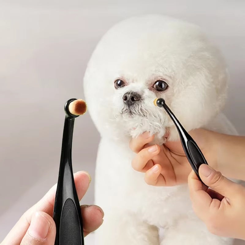 Dog & Cat Tear Stain Remover Brush – Soft Bristle Eye Cleaner