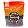 Alpha Pak freeze-dried dog food package on a white background