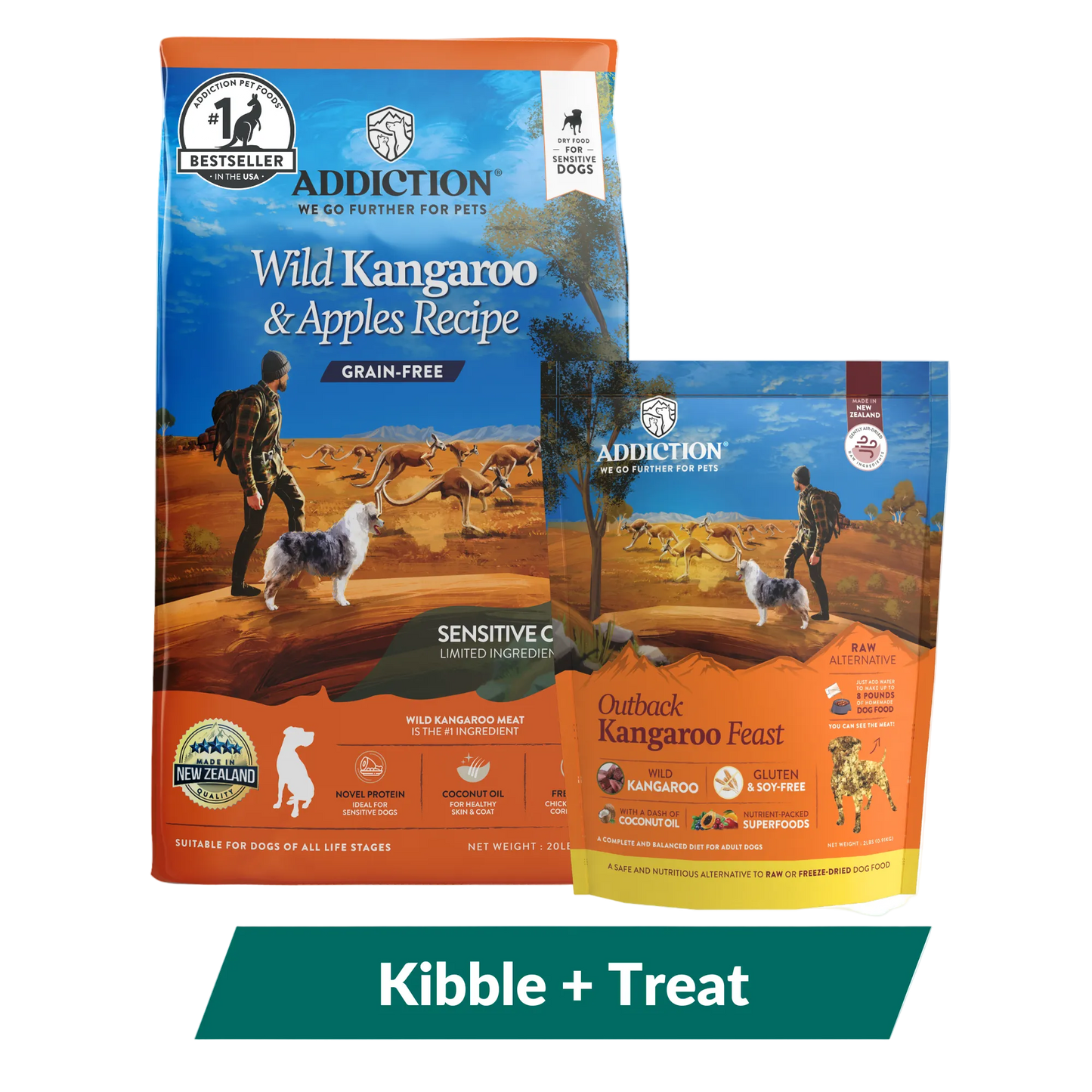 Outback Kangaroo Feast & Wild Kangaroo & Apples Dry Dog Food Bundle package, product photo 8 of 14
