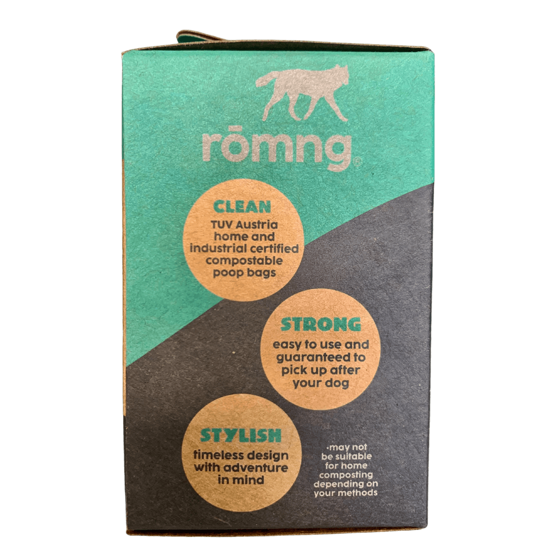 rōmng Compostable Dog Poop Bags - Plant-Based & Thick - Whisker House