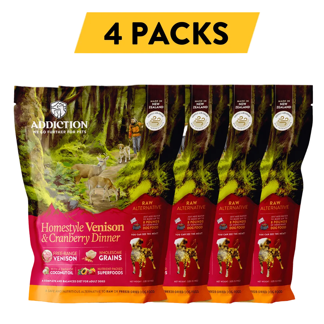 Homestyle Venison & Cranberry Dinner Air-Dried Dog Food package, product photo 13 of 13