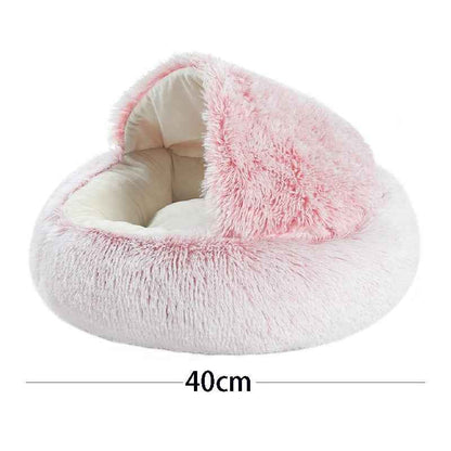 Soft Plush Cat & Dog Bed with Cover – Cozy Pet Nest