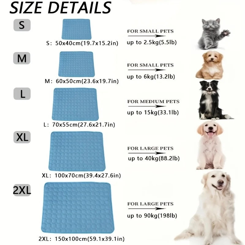 Pet Cooling Mat – Summer Cold Bed for Dogs & Cats