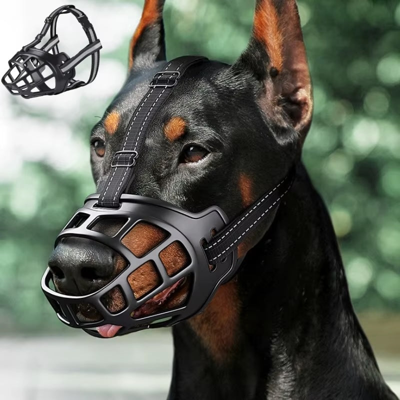 Adjustable Dog Muzzle – Anti-Biting Breathable Dog Mouth Cover