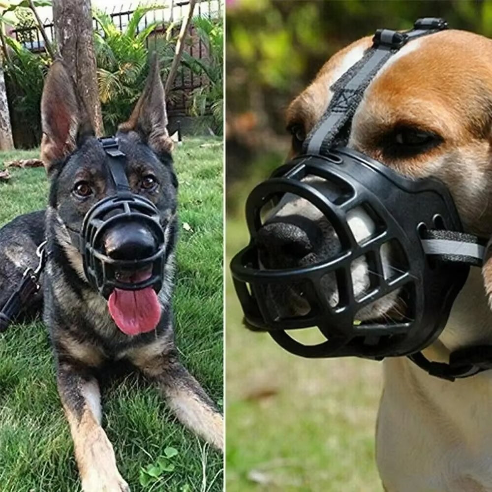 Adjustable Dog Muzzle – Anti-Biting Breathable Dog Mouth Cover