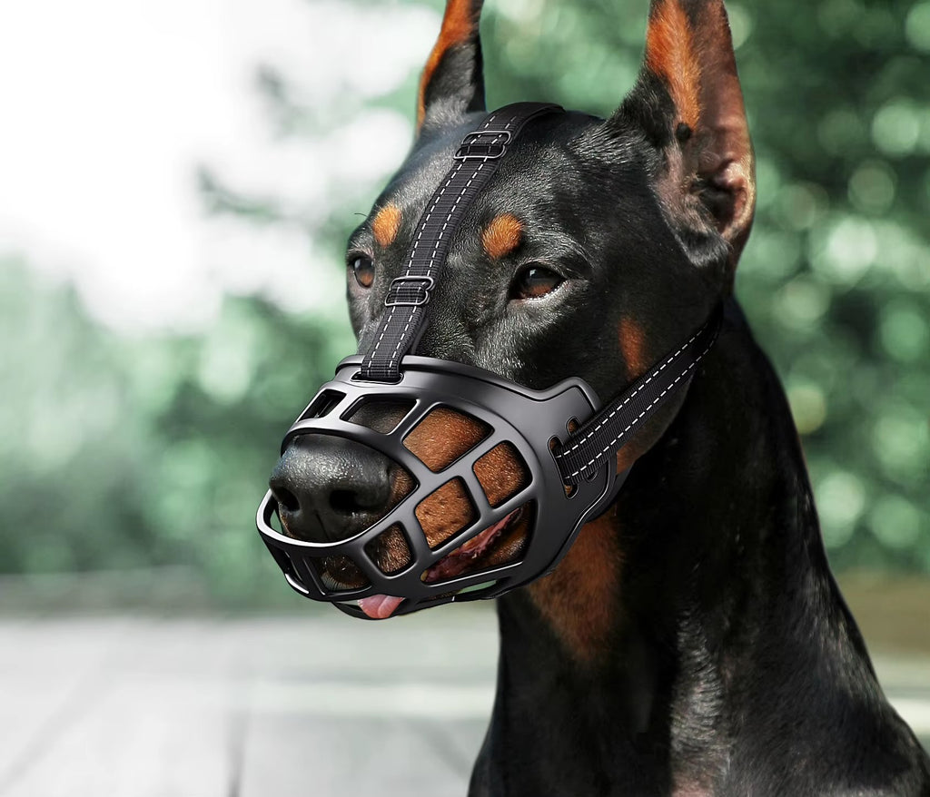 Adjustable Dog Muzzle – Anti-Biting Breathable Dog Mouth Cover