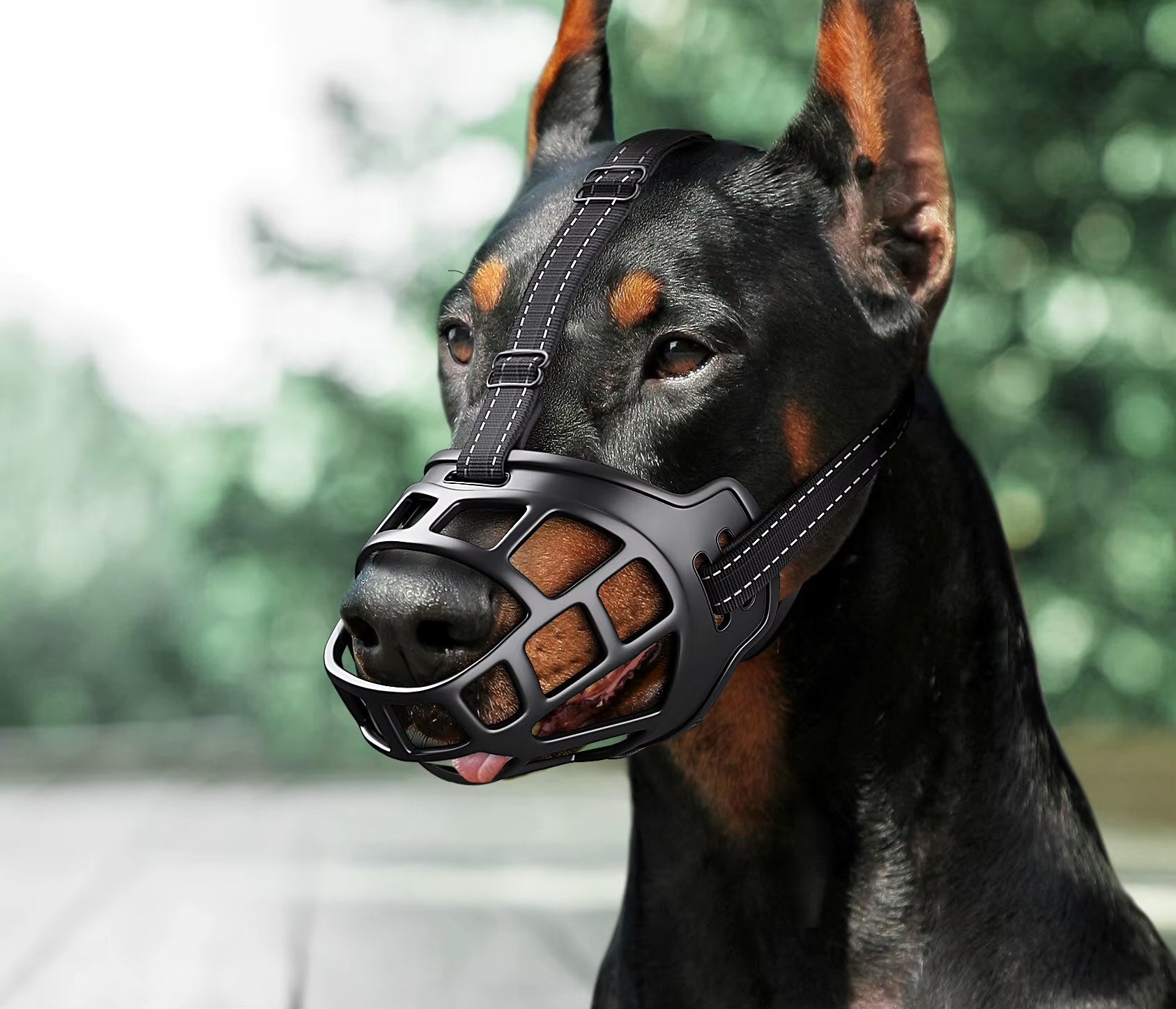 Adjustable Dog Muzzle – Anti-Biting Breathable Dog Mouth Cover