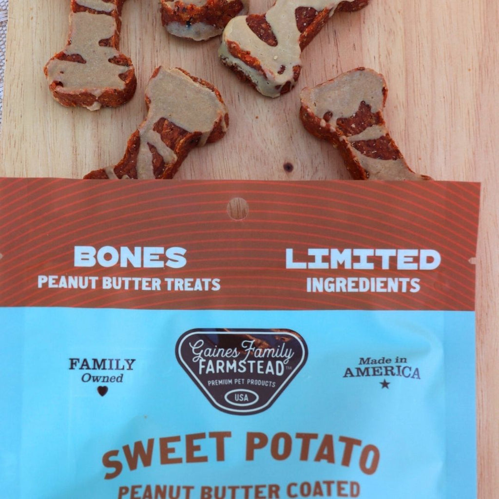 Peanut Butter Sweet Potato Bones – Natural Dog Treats | Whisker House